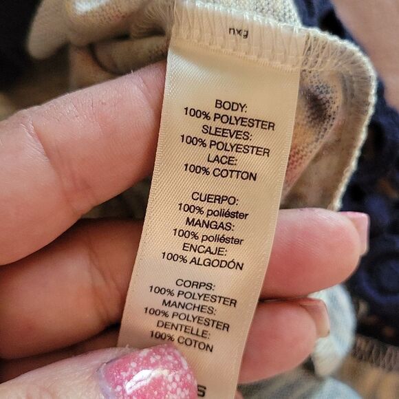 Chico's Crochet Hem Boho Knit Top - Picture 8 of 8